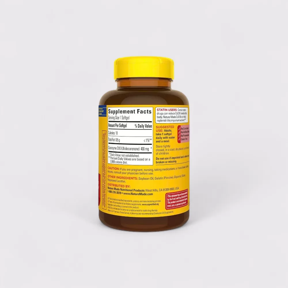 Viên Uống Hỗ Trợ Tim Mạch Nature Made CoQ10 400 mg Softgels | 90 Viên